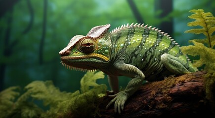 Obraz premium close up of chameleon in the nature