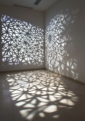 A room with a white wall and a white floor
