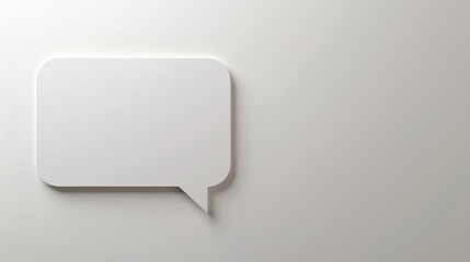 Fototapeta premium White Speech Bubble on a Grey Background.
