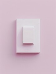 White Light Switch on a Pink Wall.