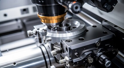 Fototapeta premium close up of cnc cutter in the workstation