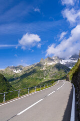 Landscape near Sustenpass with high alpine road, Innertkirchen - Gadmen, Switzerland