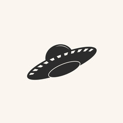 ufo icon logo design art vector illustration.