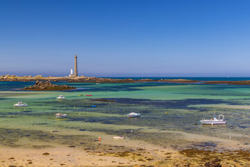 Virgin Island Lighthouse (Phare de Lile Vierge), Plouguerneau, Finistere, Brittany, France