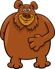 cartoon brown bear or grizzly animal character