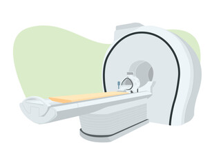 MRI machine isolated on white background