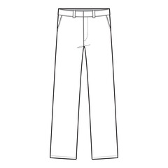 Men's Slim Fit Pants Mockup - Front View