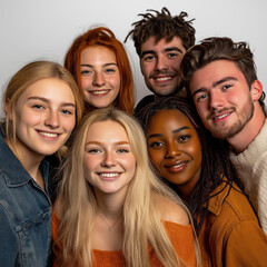 Obraz premium College Students Group Isolated