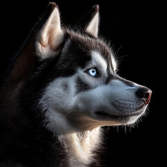 Obraz premium Husky Puppy Isolated