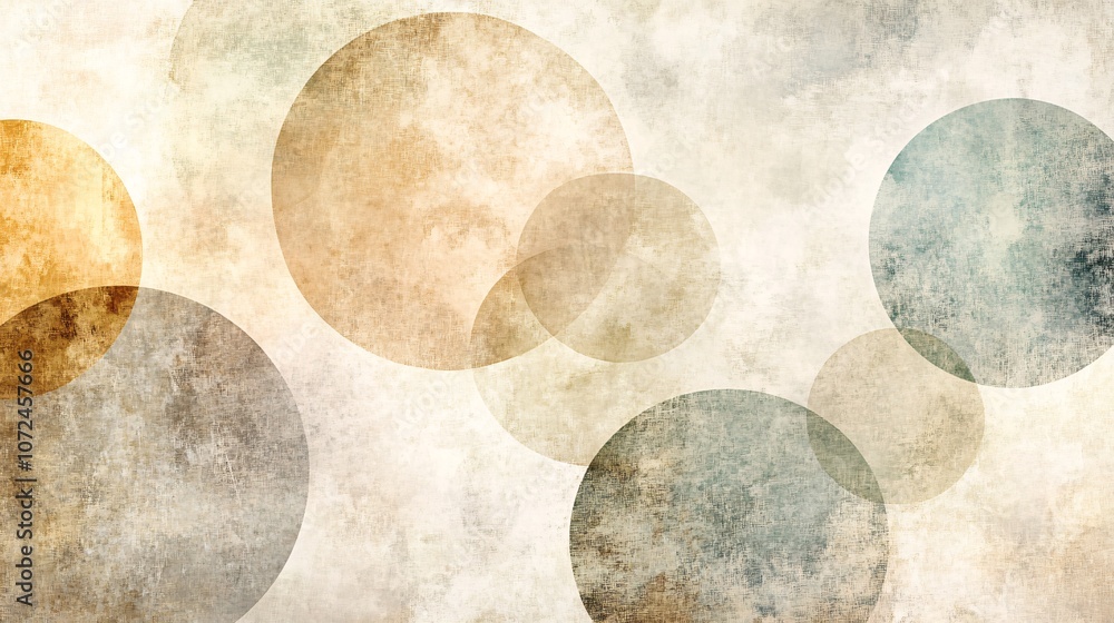 Poster abstract background with soft textures and circular shapes in warm and cool tones, ideal for design,