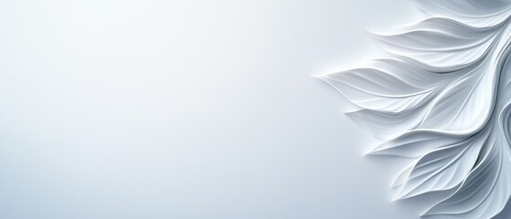 A white abstract background with a wavy pattern