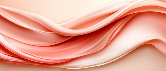 A pink and white abstract background with wavy lines