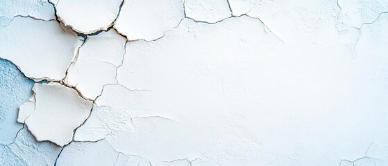 Fototapeta premium A white wall with peeling paint on it