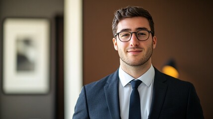 Fototapeta premium Portrait of a Confident Man in a Suit