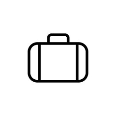 Baggage icon black and white vector outline sign