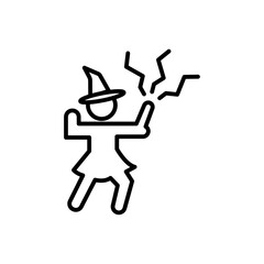 Black magic icon black and white vector outline sign