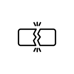 Obraz premium Breaking icon black and white vector outline sign
