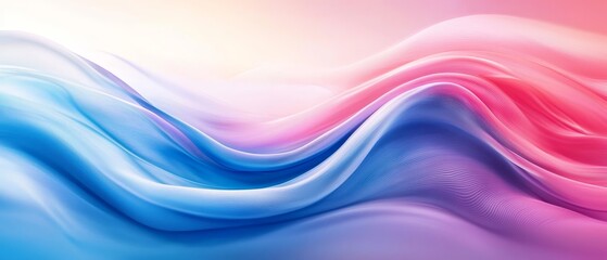 Fototapeta premium A pink and blue abstract background with wavy lines