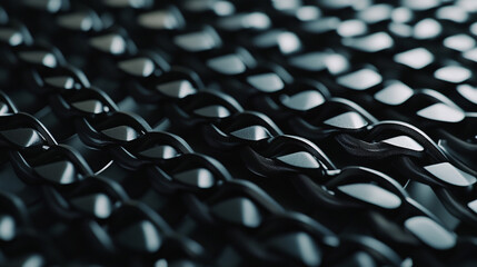 Obraz premium Abstract Black and Silver Interlocking Pattern Texture Background