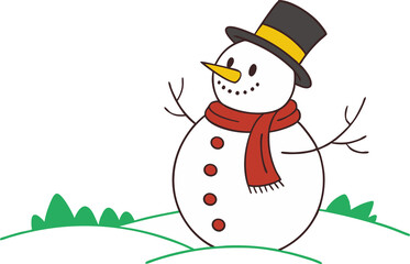 snowman with broom