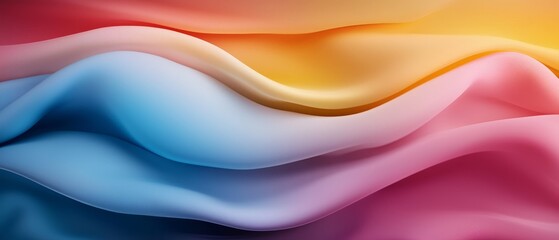 Fototapeta premium a close up of a colorful fabric with a wavy pattern