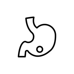 Gastritis icon black and white vector outline sign