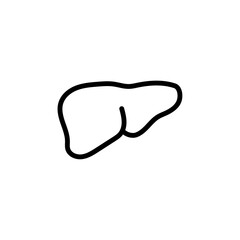 Human liver icon black and white vector outline sign