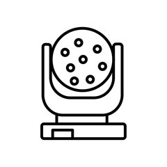 laser lamp icon black and white vector outline sign