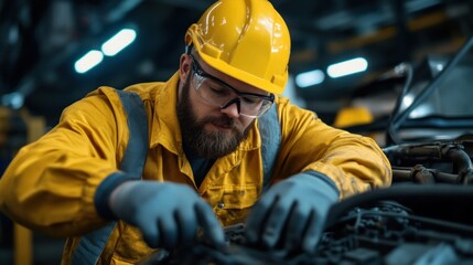 Technician configuring a smart factory system using Internet of Things (IoT) technology, symbolizing the future of interconnected manufacturing