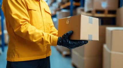 Warehouse worker using a barcode scanner to track inventory, highlighting the role of digital tools in modern supply chain management