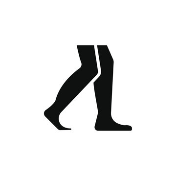 recommend clip art: Legs icon black and white vector outline sign