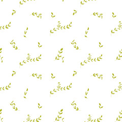 A minimalist seamless pattern featuring leaves on a white background. Perfect for modern designs, home decor, and stationery!