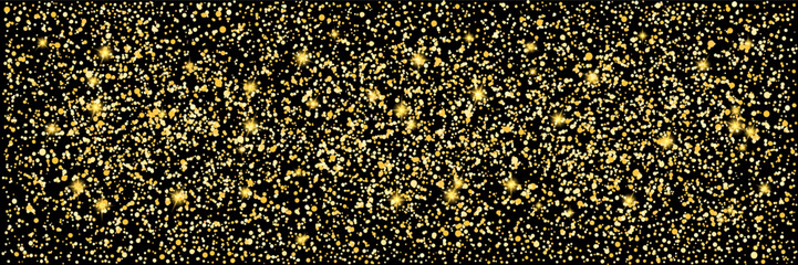 Bright shiny glitter sparkle banner. Vector illustration for new year or Christmas posters, cards, ads, social media, web