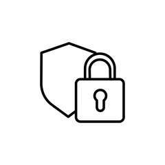 Password security icon black and white vector outline sign