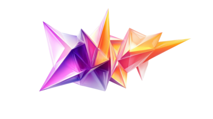 angled triangles on a transparent background