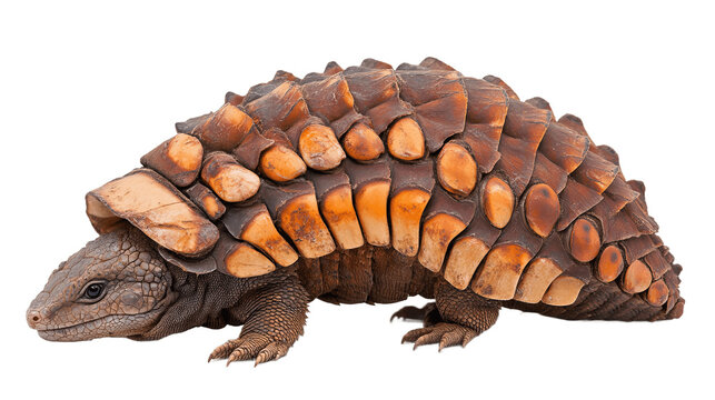 Side view of armadillo girdled lizard isolated on transparent background