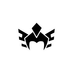 Fototapeta premium valkyrie icon black and white vector outline sign