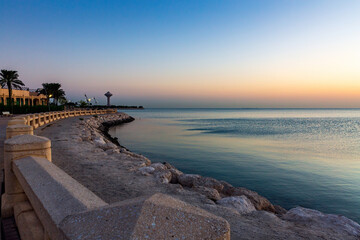 Wonderful Morning view in Al khobar Corniche-Saudi Arabia. If you are looking for a relaxing place to enjoy nature and fresh air in Al Khobar, you might want to visit the Al Khobar Park.