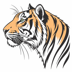 tiger head vector illustration