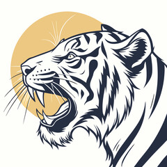 tiger head vector