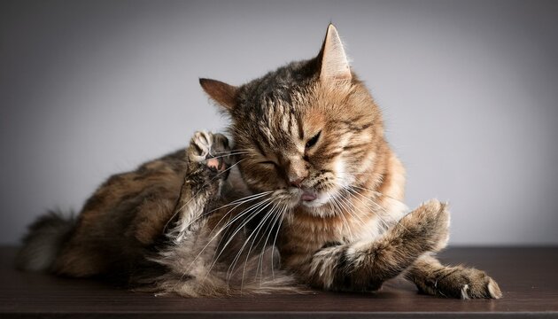 chat grattant ses puces