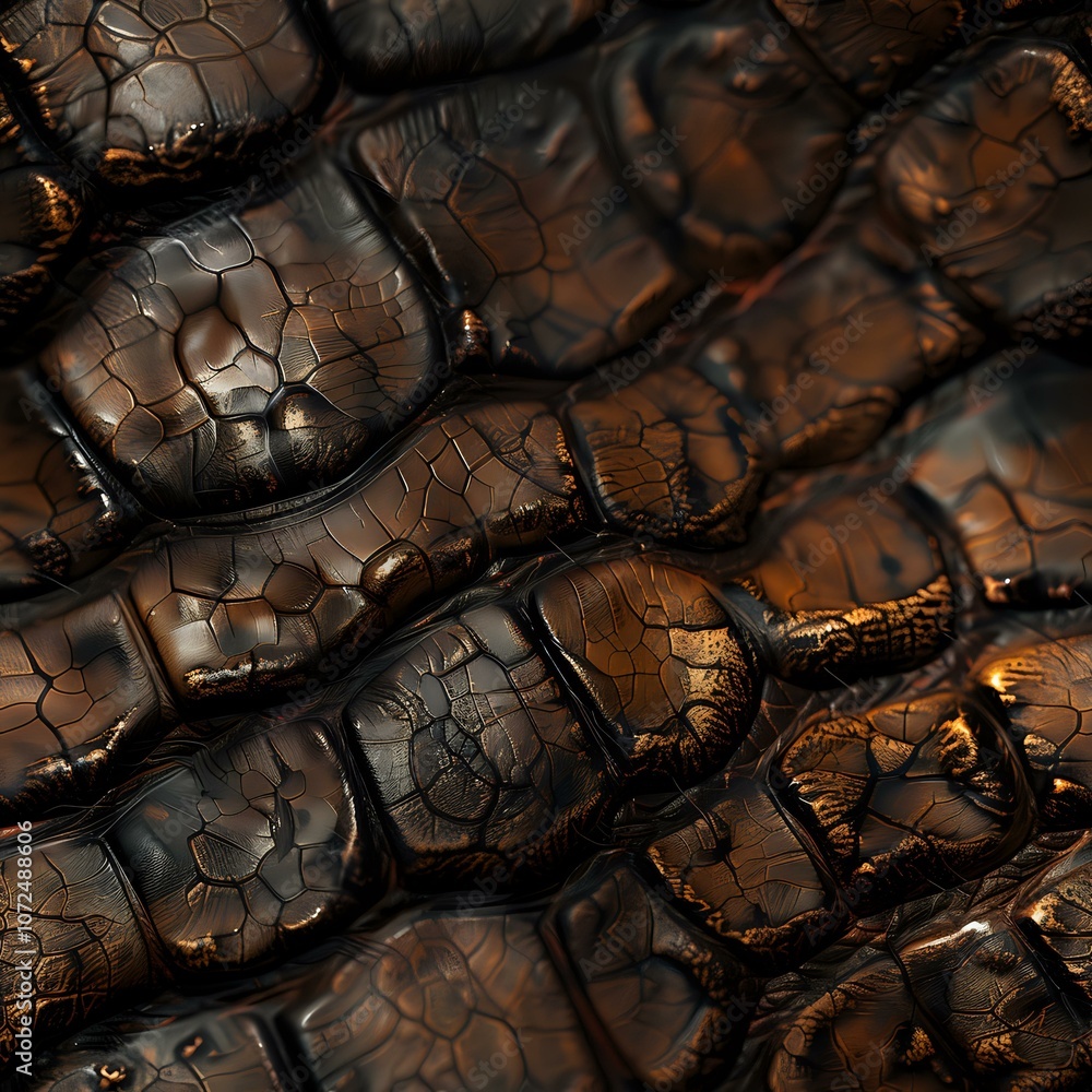Poster dramatic close up view of burnt and charred wood texture showing deep cracks and patterns. dark mood