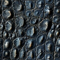 Dark blue crocodile leather texture with natural scales pattern, perfect for luxury fashion design and high-end accessories background. Seamless reptile skin surface with detailed structure.