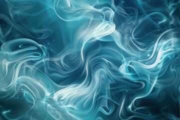 Obraz premium Abstract Swirling Blue and White Smoke Pattern