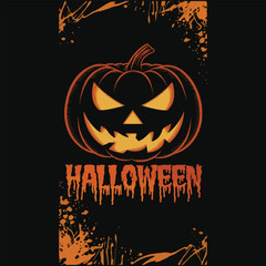 Happy Halloween typography T-shirt design for vector illustration apparel and clothing for man, woman and children