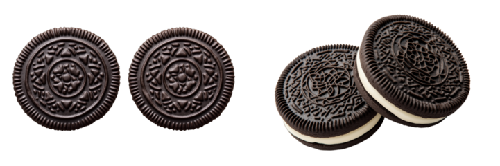Cookies, isolated on a transparent background.