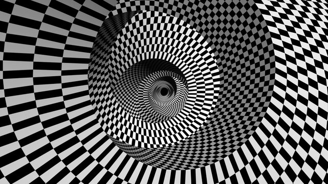 Abstract psychedelic b&w picture