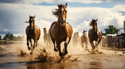 Obraz premium close up of a hors riders