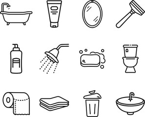 Bathroom Essentials Shower, Tub, Toilet, Sink, Mirror