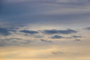 Fototapeta premium dark blue clouds in the evening sky after sunset
